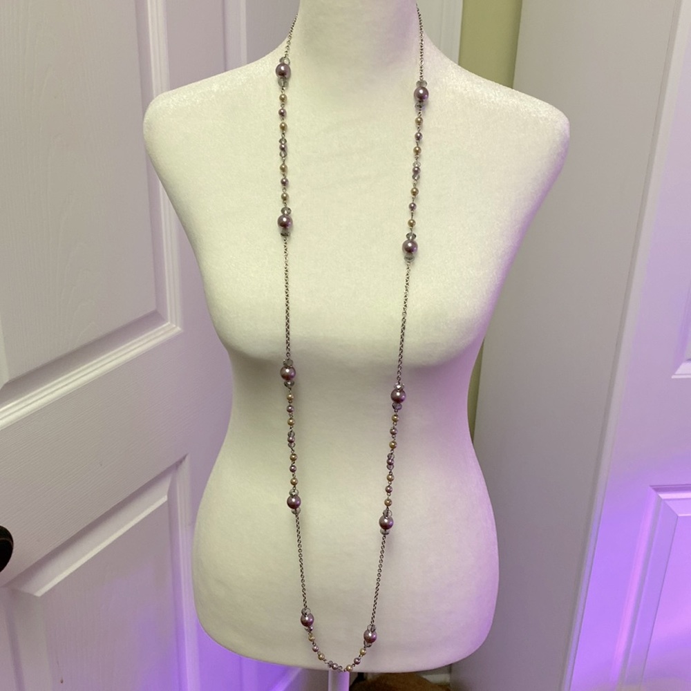 5 necklaces. Various lengths and types